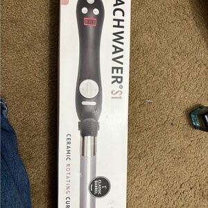 Beachwaver S1 Ceramic Rotating Curler - Black & Silver